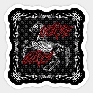 Skeletal Horse Girls Sticker